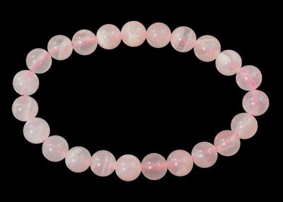 Bracelet En Calcite Rose Aa, Perles 8 Mm, Pierres Naturelles, Lithothérapie, Fait Main