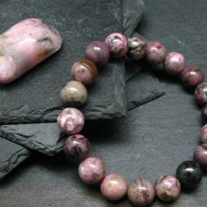 Cobaltocalcite Cobaltoan Calcite Genuine Bracelet ~ 7 Inches ~ 10mm Round Beads