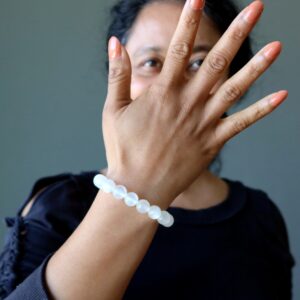 White Calcite Bracelet Dream Come True Confident Spirit Gems