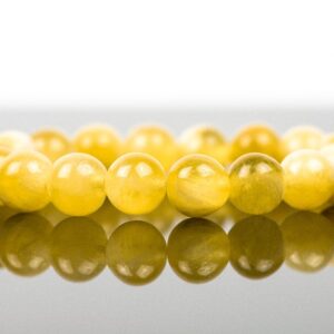 Yellow Calcite Bracelet, Handmade Jewelry, Calcite 10mm Round Beads Stretch Bracelet
