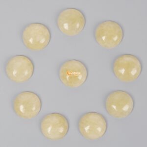 16mm Calcite Gemstone Round Flatback Cab Cabochon Stone Loose Stone Cab DIY Jewelry Making Stone