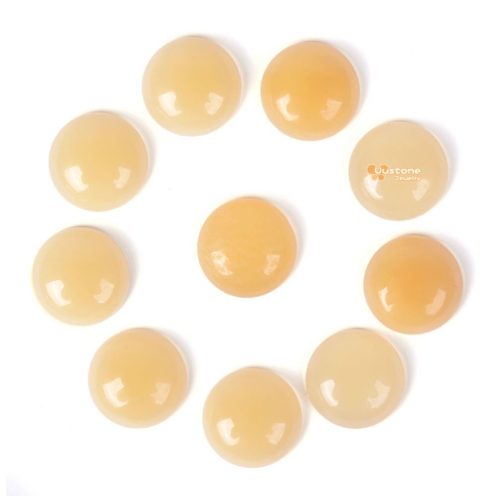 18mm Calcite Gemstone Round Flatback Cab Cabochon