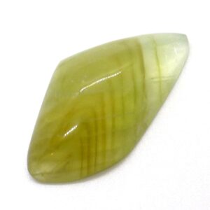 22.555 Carats Banded Acid Yellow Calcite Gemstone Cabochon Handmade By Jon Bowman One Of A Kind Stone For Making Jewelry