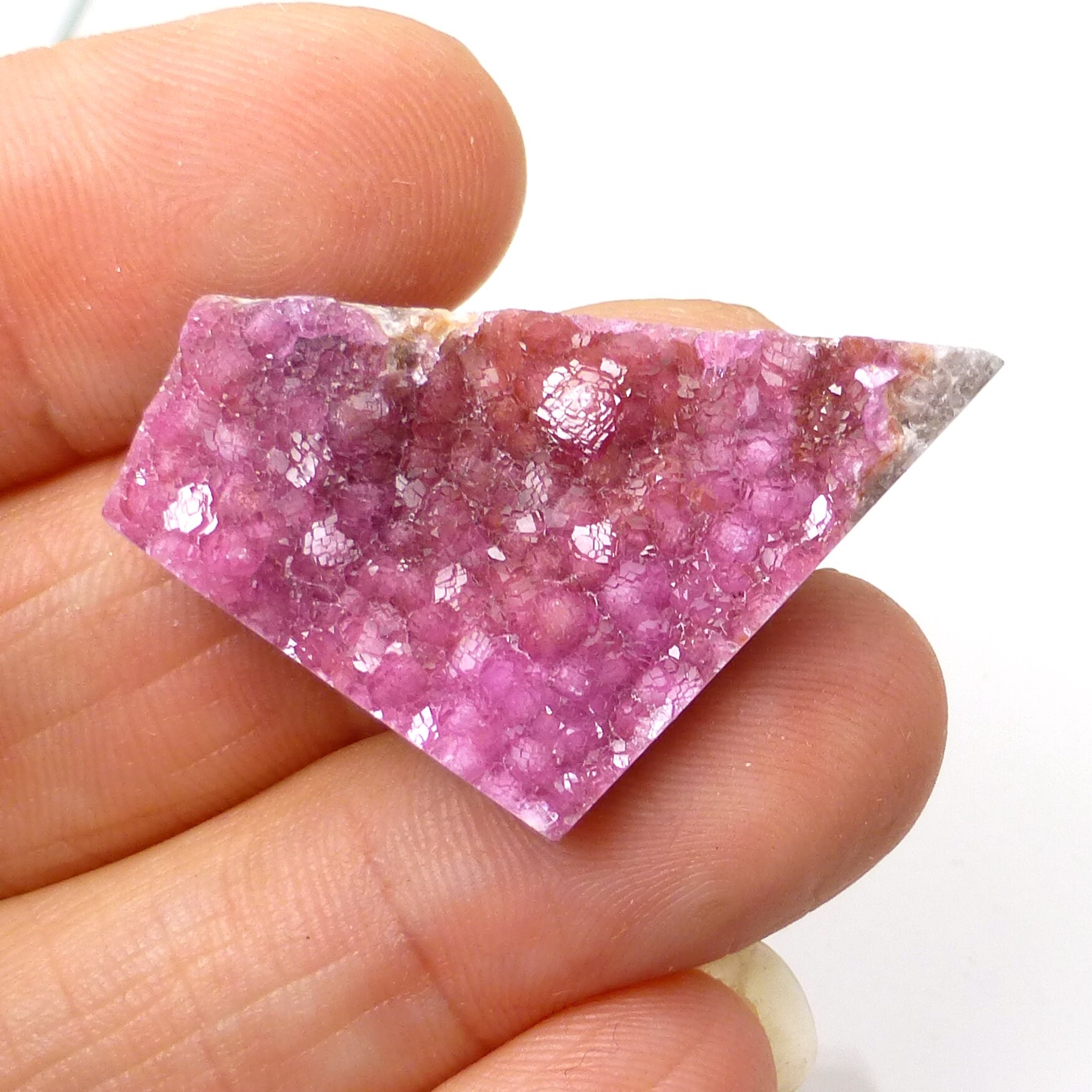 28.85 Carats Pink Druzy Cabochon Cobalt Calcite Cobalto Natural Color Not Dyed Lisajoy Sachs Designer Hand Cut Cobaltoan Carbonate Crystals