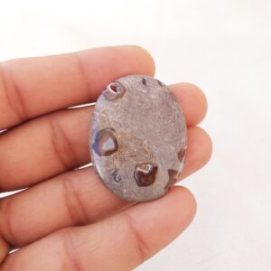 Natural Rock Calcite Stone Cabochon, Oval (40x30x5 Mm)