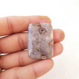 Baguette Rock Calcite Cabochon: Silversmith Gemstone (39x28x6 Mm, 49.9 Carat