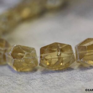 Honey Calcite 16x18mm Faceted Nugget Beads 16" Strand Size Varies