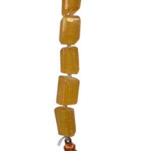 Mango Calcite Faceted Nugget Beads: Rare Gemstone, 5 Piece Set (14x10 To 15x11mm)