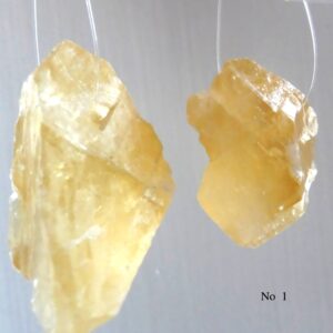 Raw citrine calcite crystal nugget bead -33mm chunk gemstone-large focal- diy jewelry-pendant craft beads