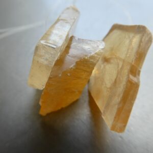 Raw citrine calcite 18-21 beads- 3 pcs natural crystals- jewelry making-craft gemstone beads