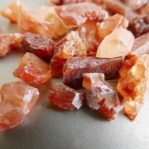 Raw red calcite crystals 9-20mm undrilled -16g free shape gemstone-jewelry making-craft beads
