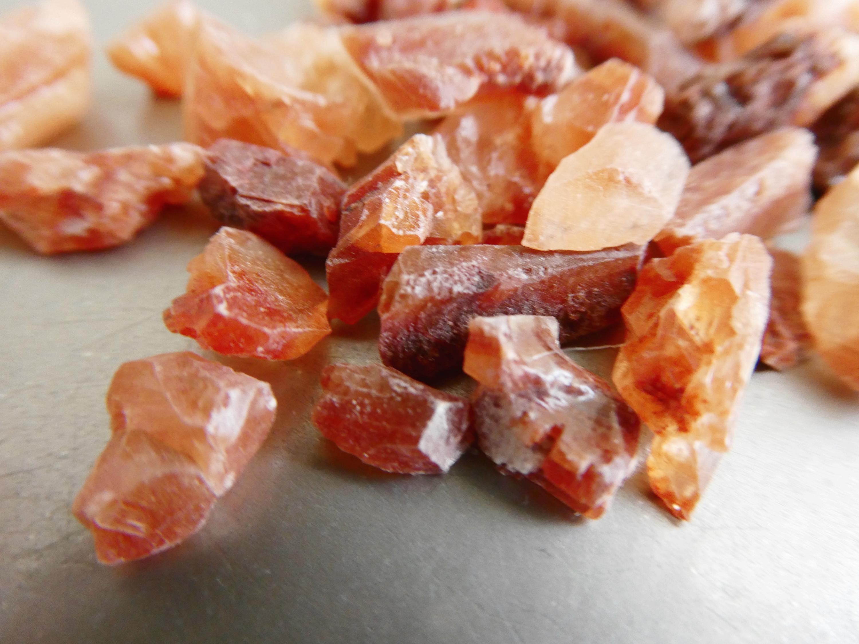 Raw Red Calcite Crystals 9-20mm Undrilled -16g Free Shape Gemstone-jewelry Making-craft Beads