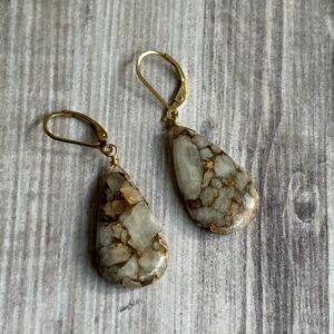Calcite In Copper Earrings