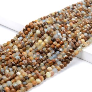 4MM Lemurian Aquatine Calcite Gemstone Rare Argentina Grade A Micro Faceted Round Beads 15 inch Full Strand (80016824-P66) 4MM Lemurian Aquatine Calcite Gemstone Rare Argentina Grade A Micro Faceted Round Beads 15 inch Full Strand (80016824-P66)