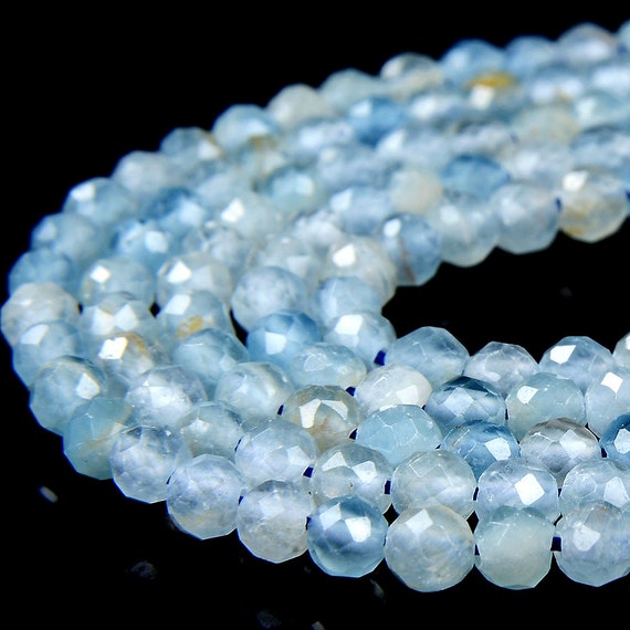 4mm Rare Argentina Lemurian Aquatine Calcite Gemstone Grade Aaa Micro Faceted Round Beads 15 Inch Full Strand Bulk Lot (80016827-p66)