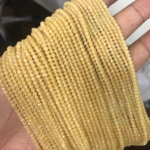 Pack Of 2 Strand Aaa Calcite 2 Mm Micro Faceted Beads 13 Inch Strand, Natural Yellow Calcite Beads, Genuine Loose Beads, Bulk Wholesale Lots Pack Of 2 Strand Aaa Calcite 2 Mm Micro Faceted Beads 13 Inch Strand, Natural Yellow Calcite Beads, Genuine Loose Beads, Bulk Wholesale Lots