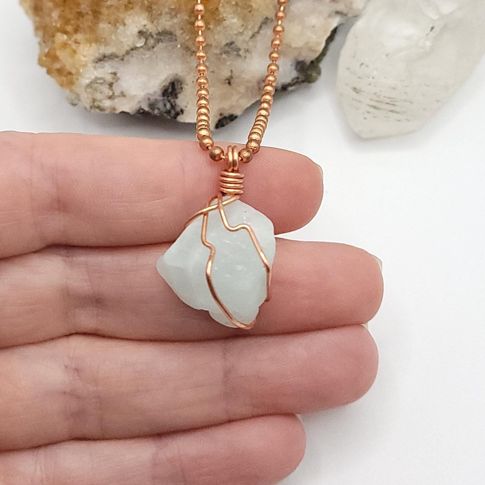 Caribbean Calcite Necklace In Copper | Crystal For Energy & Creativity