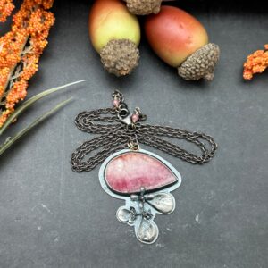 Gemmy Cobaltoan Calcite And Succulent Necklace Gemmy Cobaltoan Calcite And Succulent Necklace
