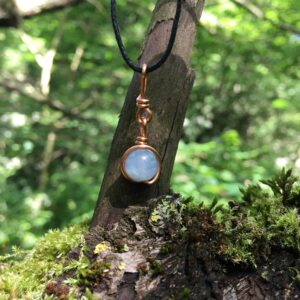 Lemurian Aquatine Calcite Necklace: Jewellery Gifts Lemurian Aquatine Calcite Necklace: Jewellery Gifts