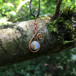 Lemurian Aquatine Calcite Necklace: Minimalist Jewellery, Jewelry Gifts Lemurian Aquatine Calcite Necklace: Minimalist Jewellery, Jewelry Gifts