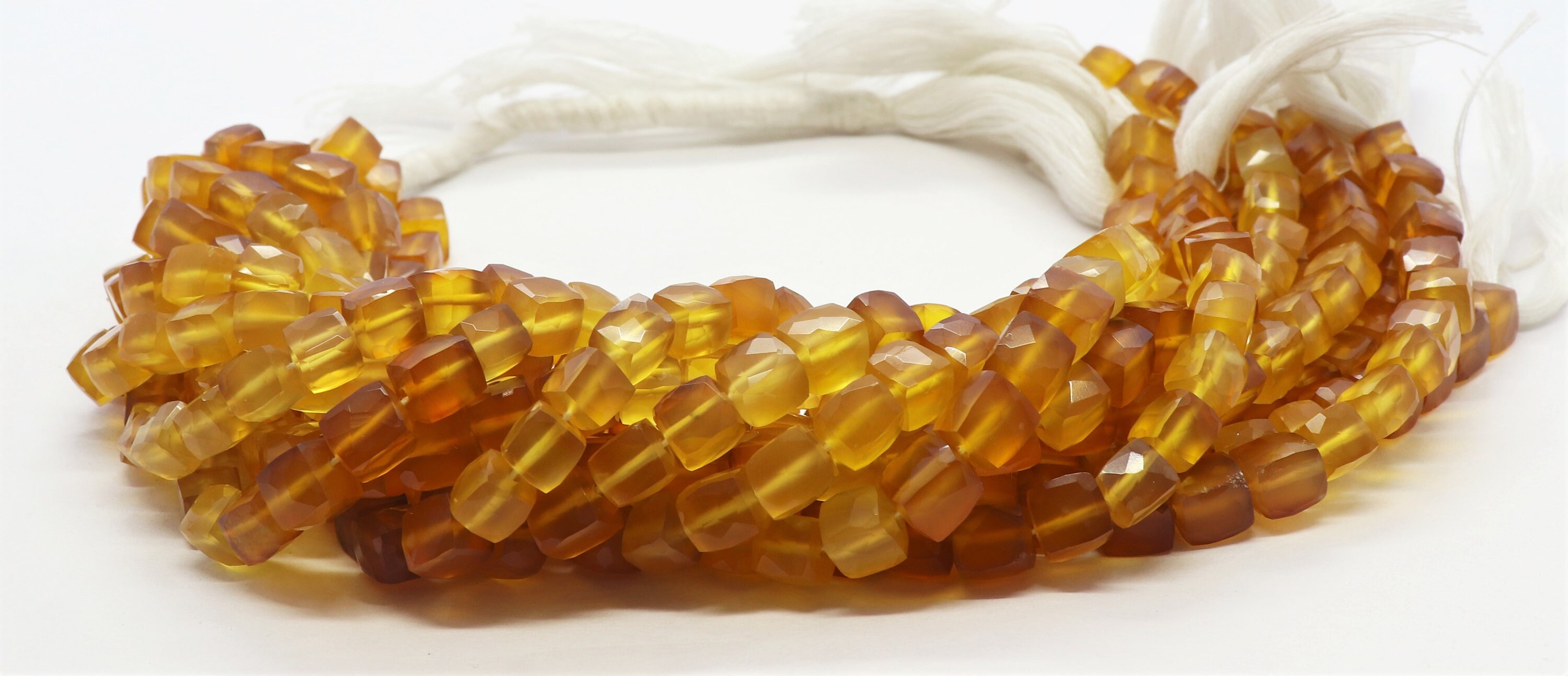 Aaa Natural Rare Yellow Calcite Cube Gemstone Beads, 5.5-6 Mm Yellow Shaded Box Beads, 8 Inch Faceted Yellow Calci Square Shape Beads