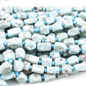 Blue Mix Calcite Gemstone Beads, Faceted Nugget, Square, Rectangle Approx. 30pcs. 16" Strand, 10-15mm, Matte Finish Blue Mix Calcite Gemstone Beads, Faceted Nugget, Square, Rectangle Approx. 30pcs. 16" Strand, 10-15mm, Matte Finish