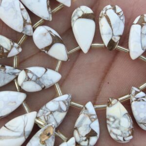 Copper Calcite Gemstone Briolette Beads I 10 Piece Teardrops I Size- 8x16 Mm App I Jewelry Setting (c21) Copper Calcite Gemstone Briolette Beads I 10 Piece Teardrops I Size- 8x16 Mm App I Jewelry Setting (c21)