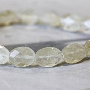 M/ Yellow Calcite 13x18mm/ 10x14mm Faceted Flat Oval Beads 16" Strand Natural Light Yellow Calcite Crystal Beads For Crats For Jewelry Use M/ Yellow Calcite 13x18mm/ 10x14mm Faceted Flat Oval Beads 16" Strand Natural Light Yellow Calcite Crystal Beads For Crats For Jewelry Use