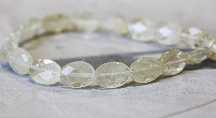 M/ Yellow Calcite 13x18mm/ 10x14mm Faceted Flat Oval Beads 16" Strand Natural Light Yellow Calcite Crystal Beads For Crats For Jewelry Use