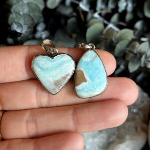 Caribbean Calcite .925 Sterling Silver Pendant Necklace
