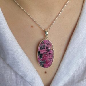 Cobalt Calcite Pendant / 925 Sterling Silver / Healing Gemstone / Gifts For Her / Fancy Rough / Cobalt Calcite Statement Jewelry / Cbc-p-19.