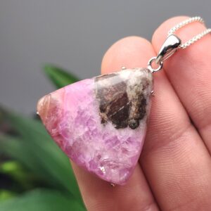 Cobalto Calcite Pendant, Sterling Silver Pink Cobalto Calcite Jewelry