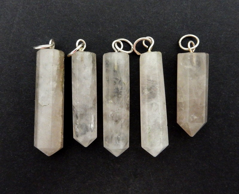 Calcite Crystal Point Pendant With Silver Tone Bail (12brownshelf-54-02)