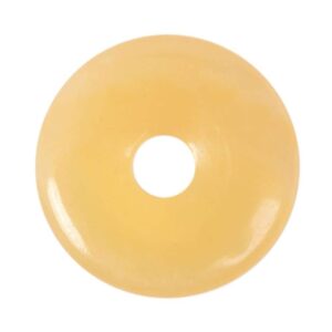 g0128.67   30mm Calcite  donut gemstone pendant focal bead
