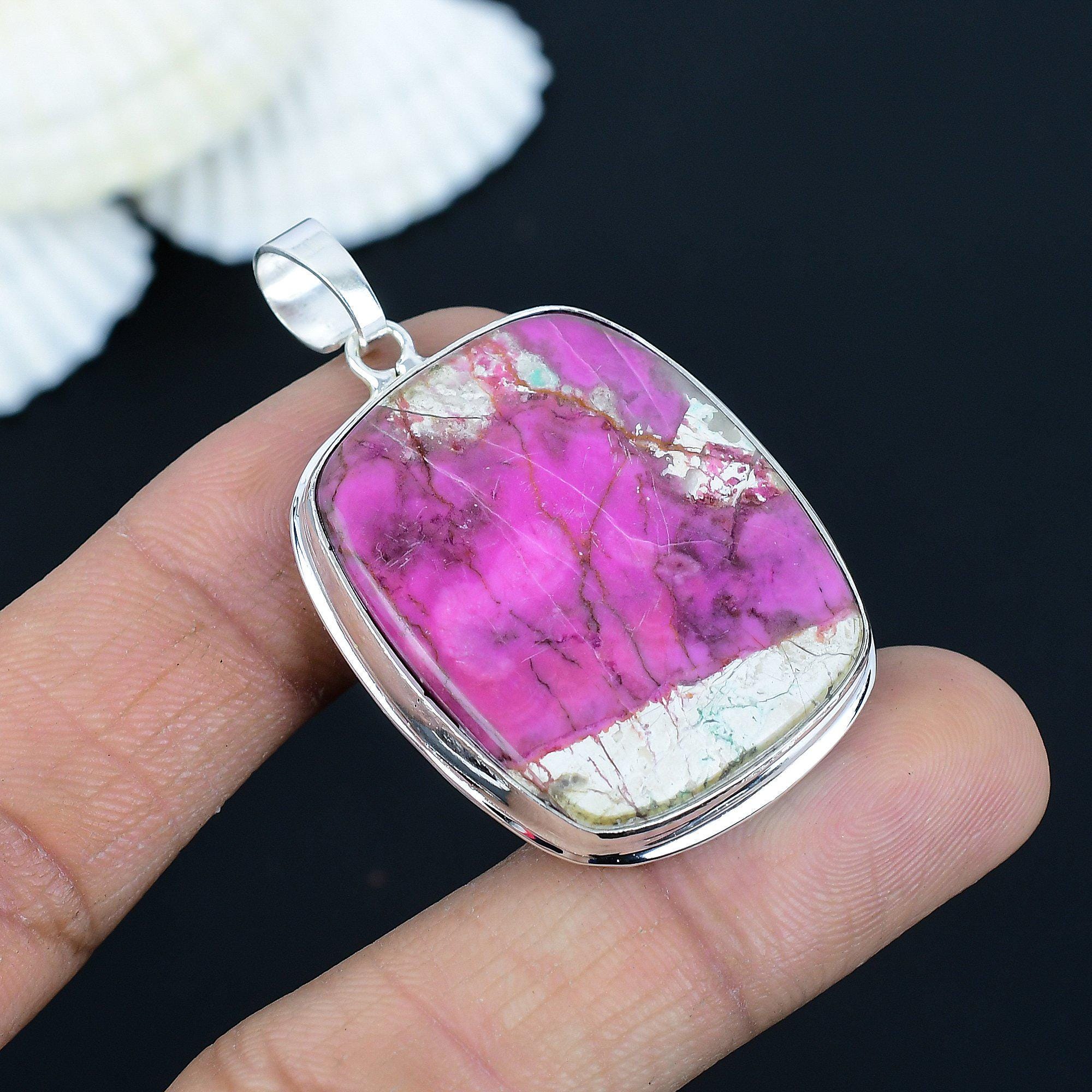 Pink Cobalt Calcite Pendant: 925 Sterling Silver Gemstone Jewelry