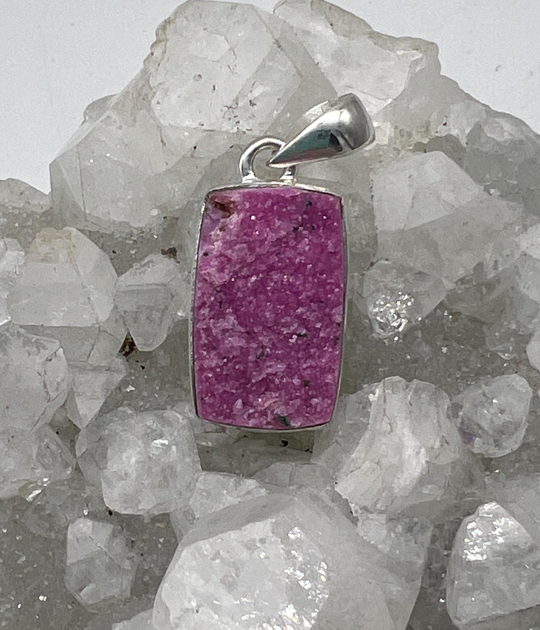 Pink Cobalto Calcite Crystal Pendant