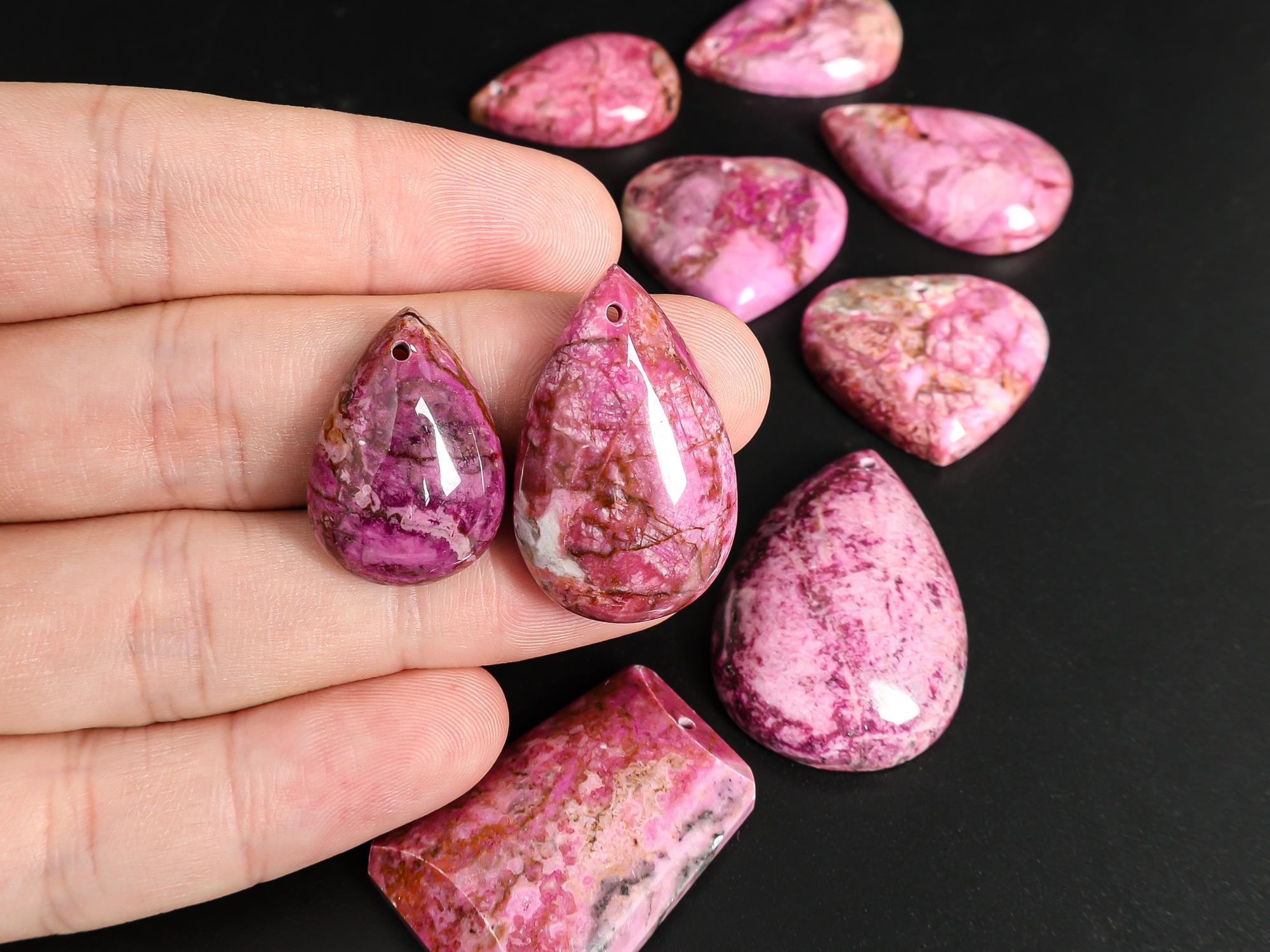 Rose Pink Cobalt Calcite Teardrop Pendant Grade Aaa Natural One Of A Kind Gemstone