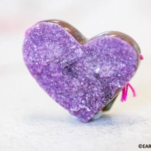 XL/ Cobaltoan Calcite 37x40mm Heart Pendant piece Natural pink gemstone For jewelry making
