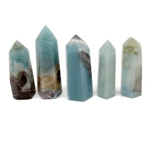 Caribbean Calcite Obelisk Tower Stone - Gemstone Tower - Meditation Gemstone - Crystal Gifts - Home Crystal Decor - TW1117 Caribbean Calcite Obelisk Tower Stone - Gemstone Tower - Meditation Gemstone - Crystal Gifts - Home Crystal Decor - TW1117