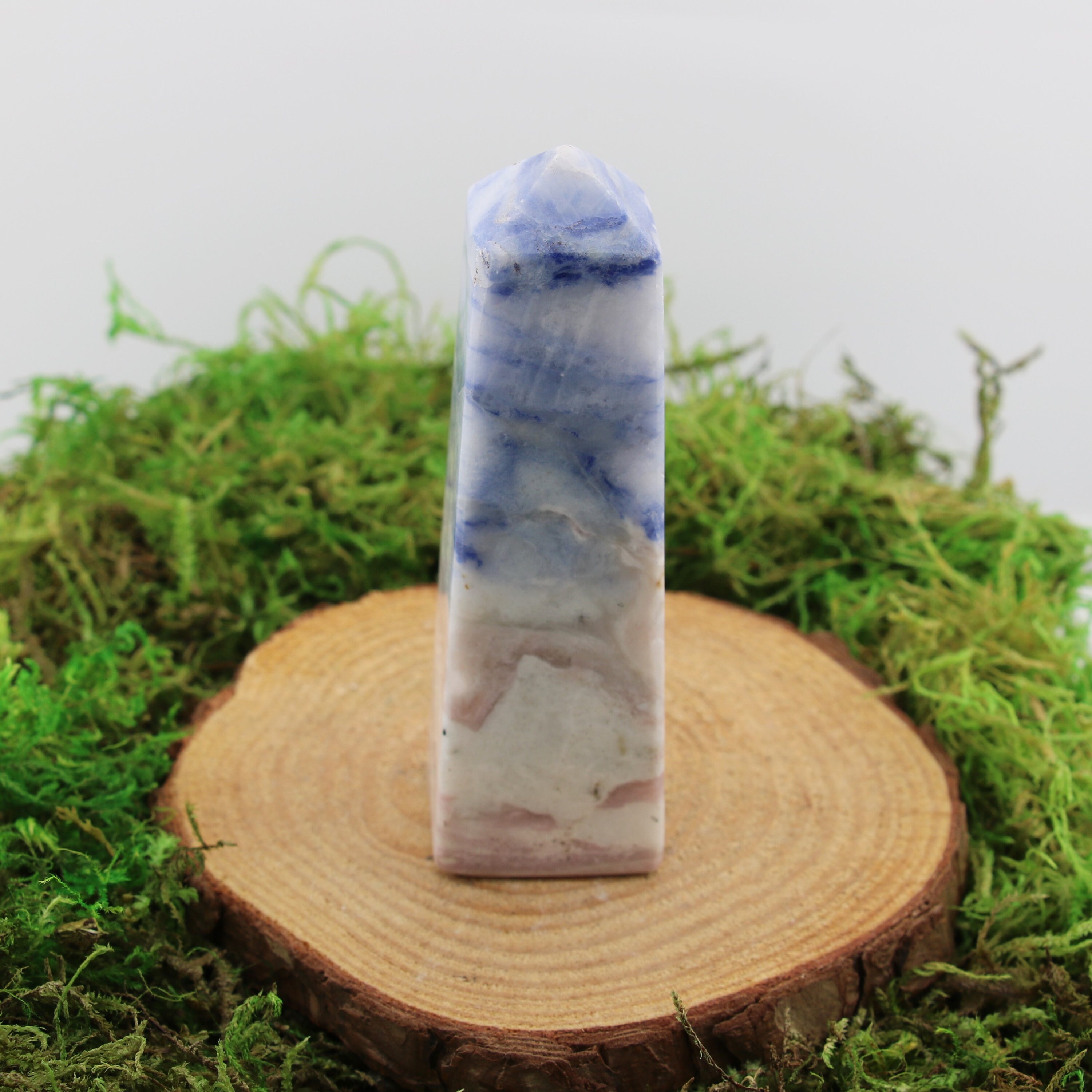 Hackmanite Afghanite And Calcite Tower #b Damaged
