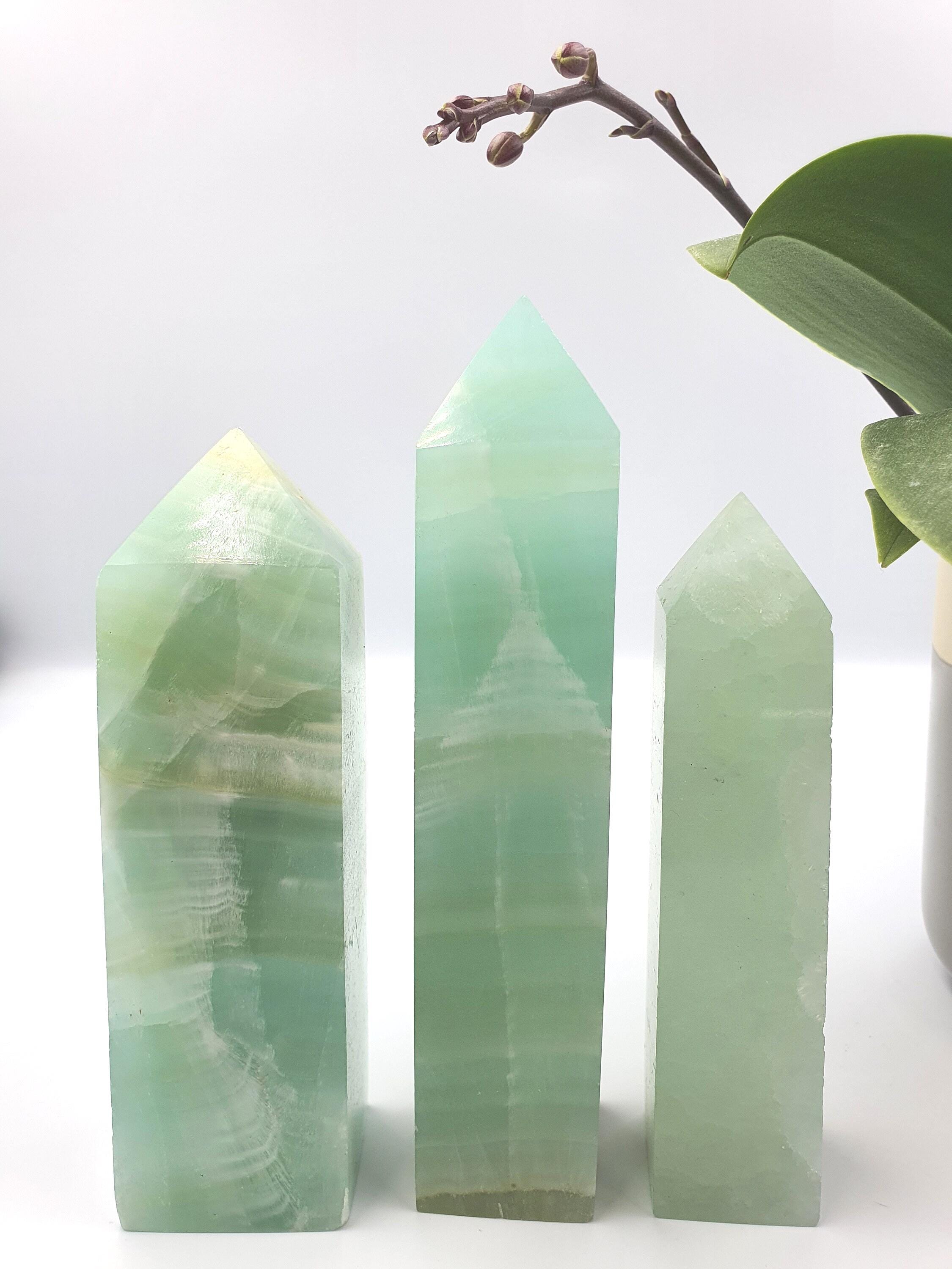 Large Caribbean Calcite Tower – Calm, Serenity & Dreamy Ocean Energy Crystal Point