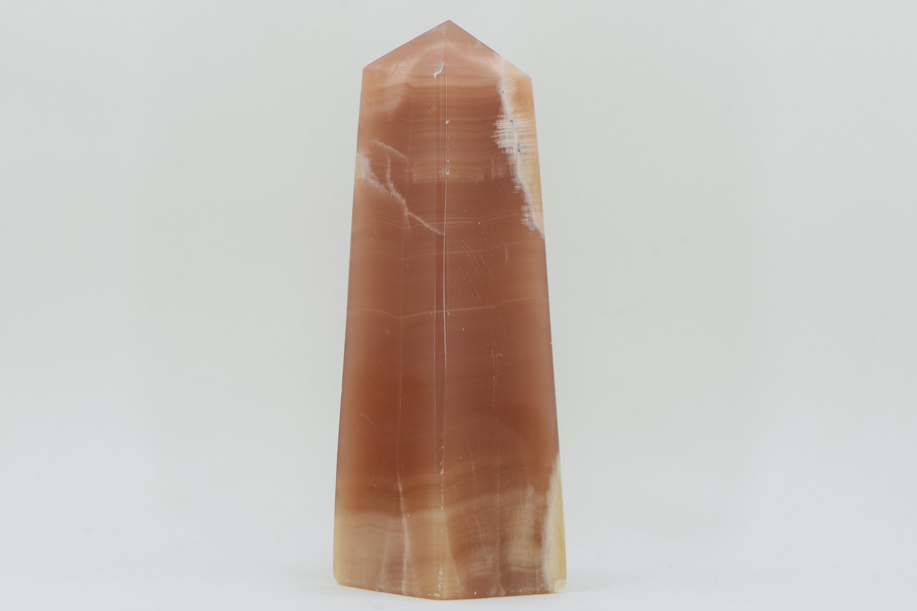 Large Orange Honey Calcite Tower
