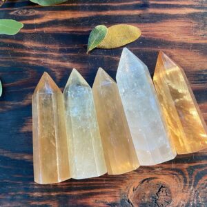 Optical Calcite, Optical Calcite Point, Honey Optical Calcite, Qty. 1 Optical Calcite, Optical Calcite Point, Honey Optical Calcite, Qty. 1