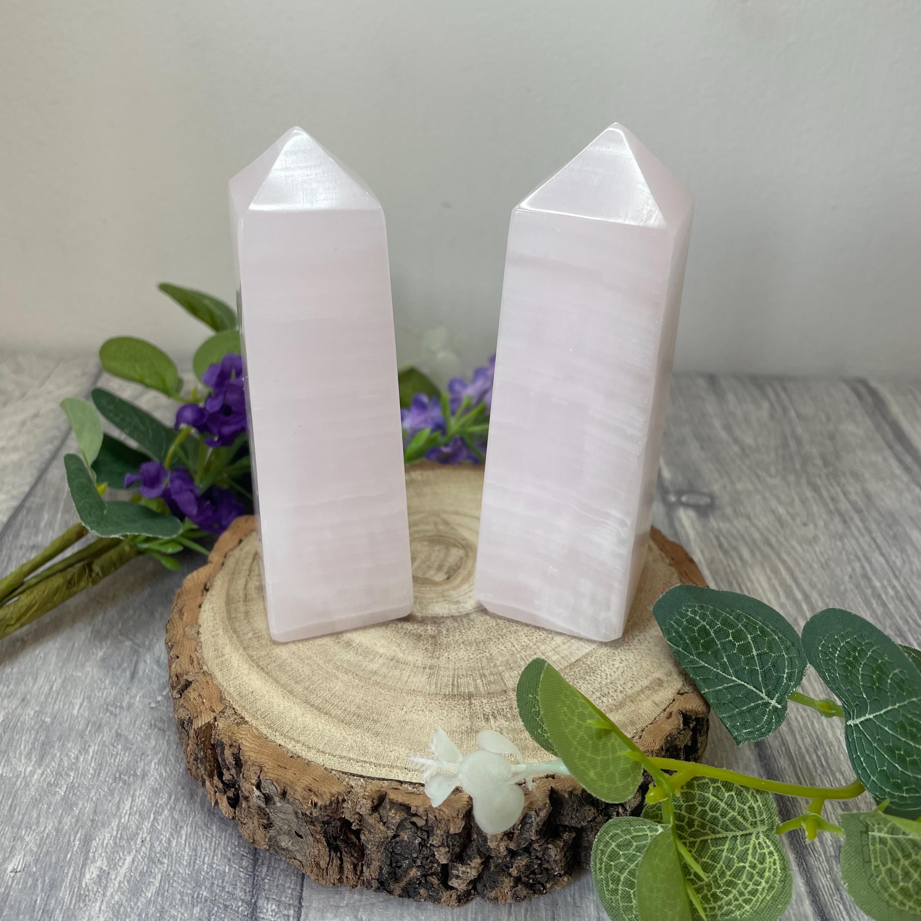 Pink Mangano Calcite Polished Standing Point Pink Mangano Calcite Polished Standing Point