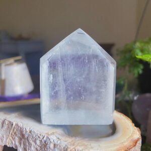 Rare Rainbow Silver Calcite Tower: Healing Crystal Point, Crown Chakra, Exact One, 2.25" Rare Rainbow Silver Calcite Tower: Healing Crystal Point, Crown Chakra, Exact One, 2.25"