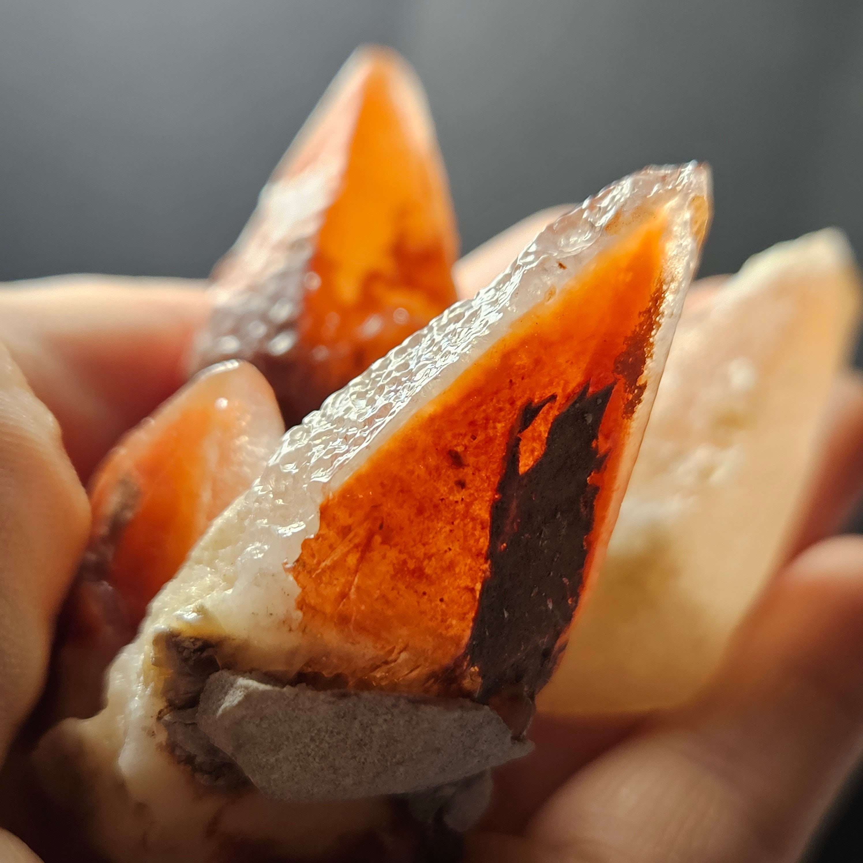 Dogtooth Red Calcite Specimen: Moroccan Crystal Cluster