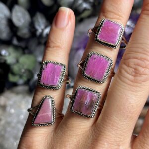 Pink Cobalto Calcite Ring, .925 Sterling Silver, Minimalist, Statement, Fitted Pink Cobalto Calcite Ring, .925 Sterling Silver, Minimalist, Statement, Fitted