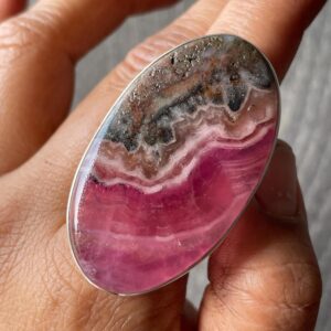 Rare Translucent Gemmy Cobaltoan Calcite Sterling Silver Ring Natural Handmade Genuine Gemstone Thanksgiving Gift Rare Translucent Gemmy Cobaltoan Calcite Sterling Silver Ring Natural Handmade Genuine Gemstone Thanksgiving Gift