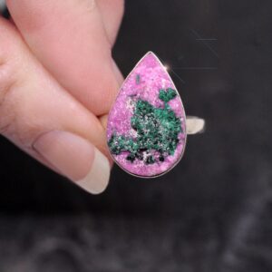 Raspberry Patch - Genuine Cobalt Calcite with Kolwezite Sterling Silver Ring Size 9.5 Raspberry Patch - Genuine Cobalt Calcite with Kolwezite Sterling Silver Ring Size 9.5