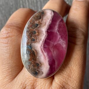 Translucent Gemmy Cobaltoan Calcite Sterling Silver Ring Natural Handmade Genuine Gemstone Thanksgiving Gift Translucent Gemmy Cobaltoan Calcite Sterling Silver Ring Natural Handmade Genuine Gemstone Thanksgiving Gift
